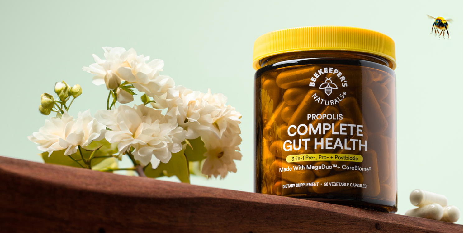 BeeKeeper's Naturals, Gut Health, Probiotic, Primary Packaging, Packaging, Jar