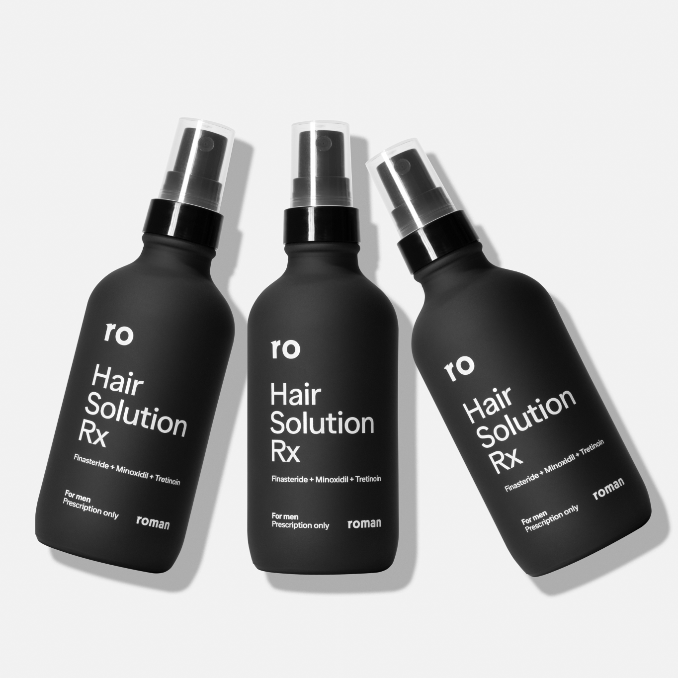 Ro, Roman, Hair Solution Rx, Hair, Hair Care, Primary Packaging, Packaging, Component, Spray Bottle