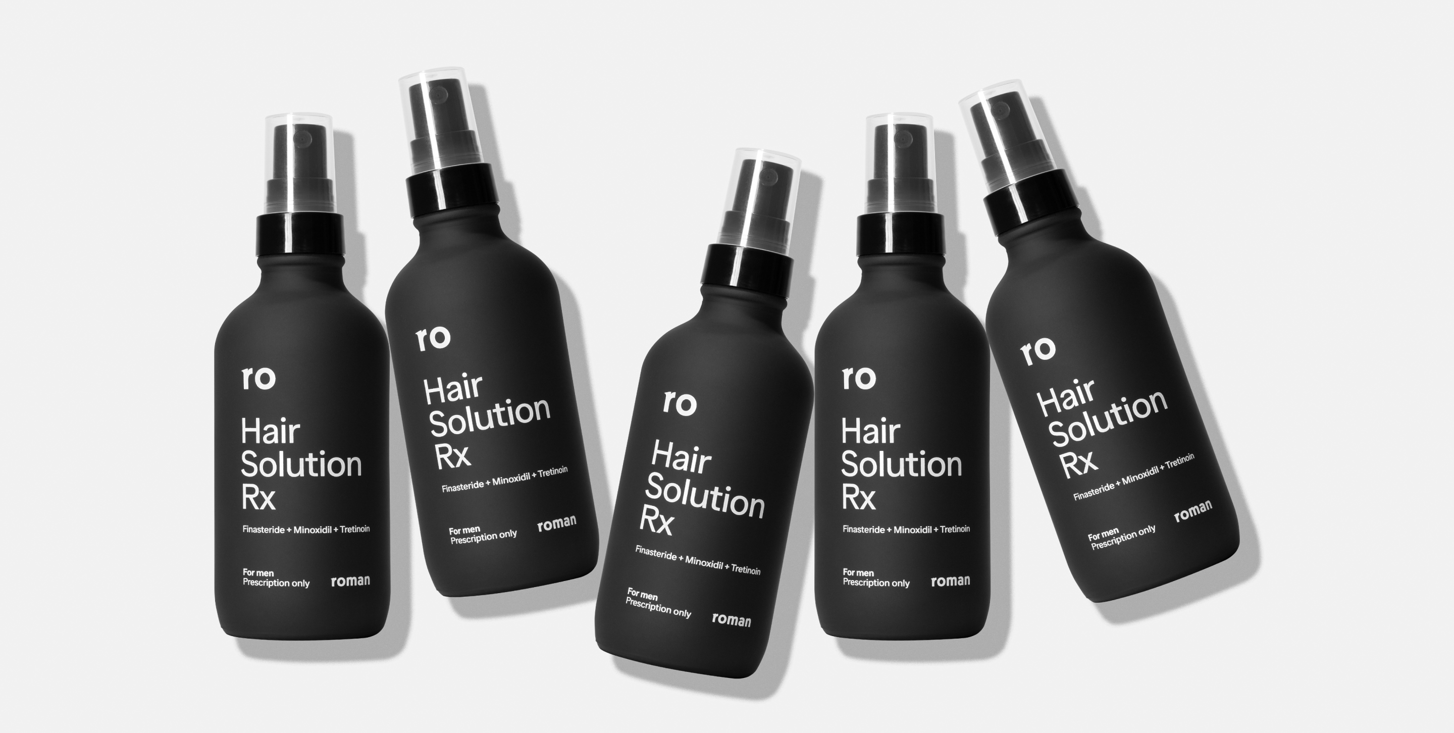 Ro, Roman, Hair Solution Rx, Hair, Hair Care, Primary Packaging, Packaging, Component, Spray Bottle