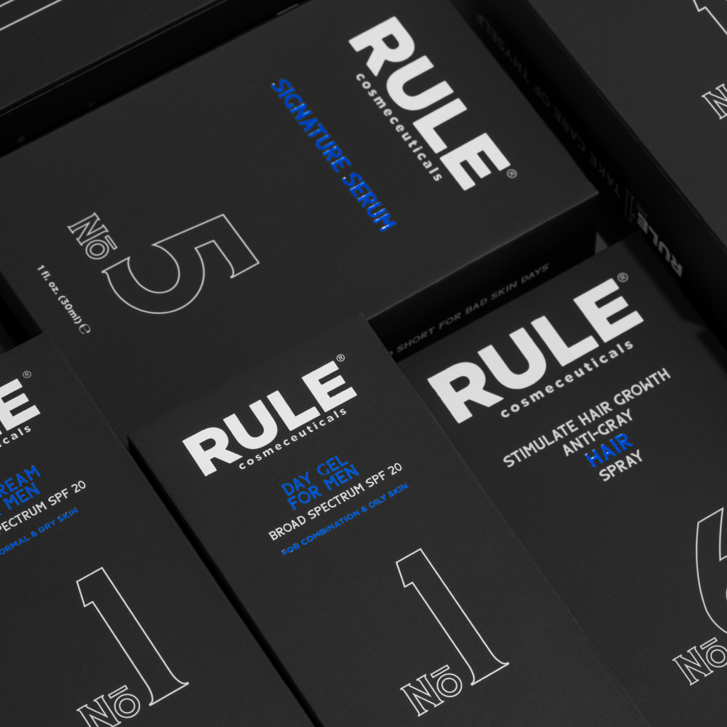 Rule Cosmeceuticals, Rigid Box, Foil, Secondary Packaging, Strategic Design